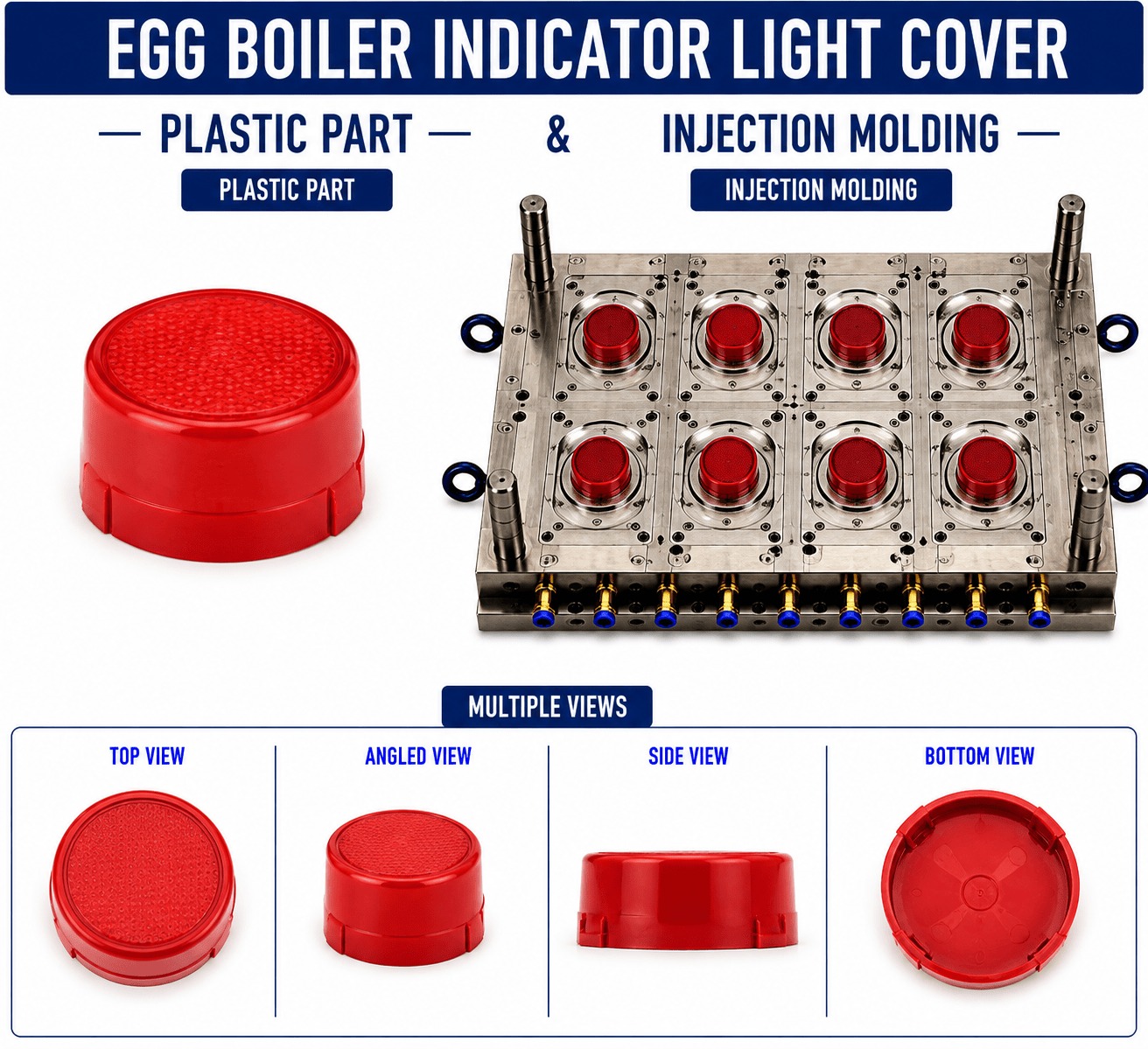 Egg Boiler Plastic Indicator Light Cover Mould and Moulding Service